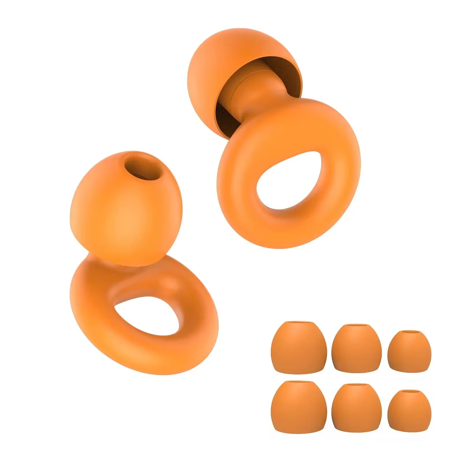 Super Soft Silicone Ear Plugs for Sleep,Swim, Work– Reusable Hearing Protection for Noise Reduction 8 Ear Tips in XS/S/M/L