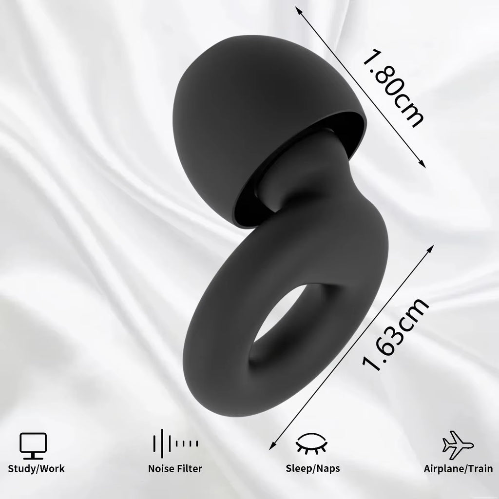Super Soft Silicone Ear Plugs for Sleep,Swim, Work– Reusable Hearing Protection for Noise Reduction 8 Ear Tips in XS/S/M/L