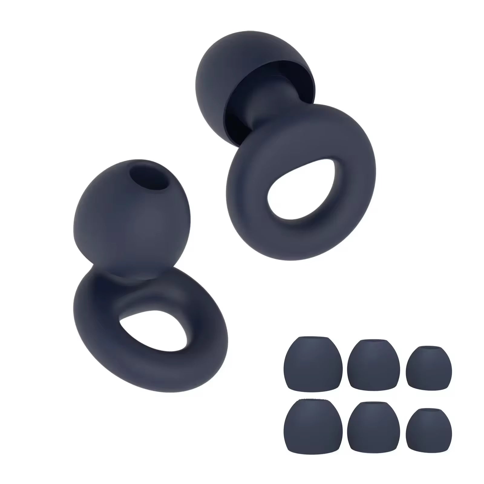 Super Soft Silicone Ear Plugs for Sleep,Swim, Work– Reusable Hearing Protection for Noise Reduction 8 Ear Tips in XS/S/M/L