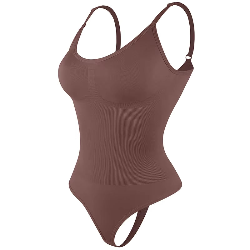 Bodysuit Women Shapewear Tummy Control Butt Lifter Body Shaper Smooth Invisible under Dress Slimming Underwear Low Neck Jumpsuit