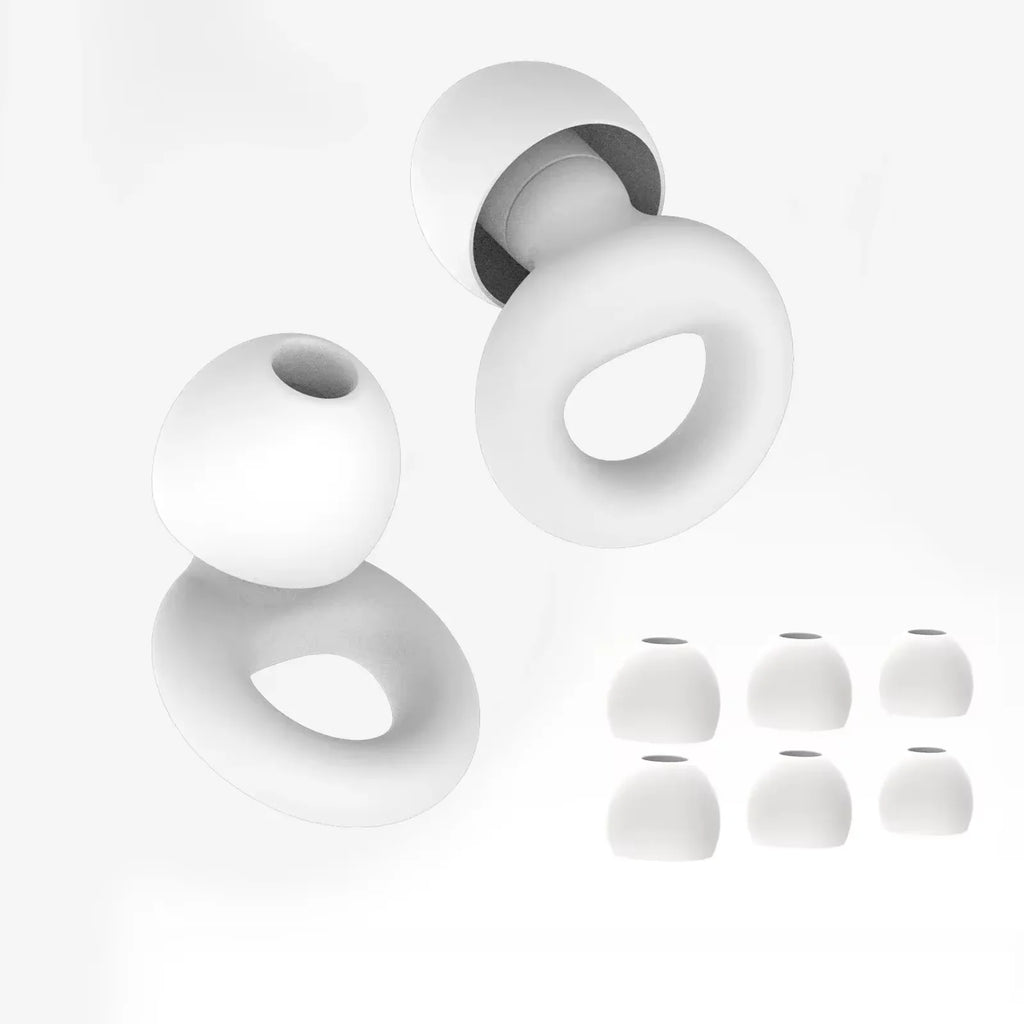 Super Soft Silicone Ear Plugs for Sleep,Swim, Work– Reusable Hearing Protection for Noise Reduction 8 Ear Tips in XS/S/M/L