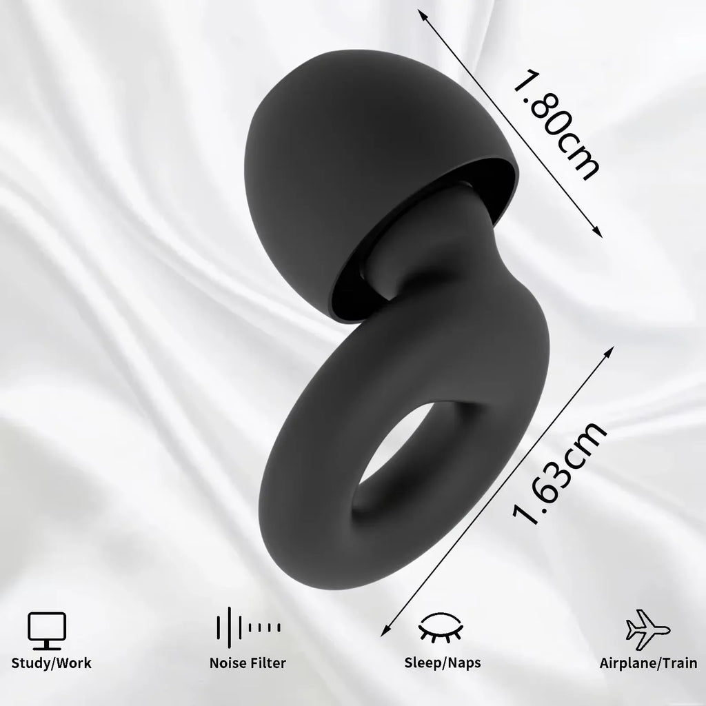 Super Soft Silicone Ear Plugs for Sleep,Swim, Work– Reusable Hearing Protection for Noise Reduction 8 Ear Tips in XS/S/M/L