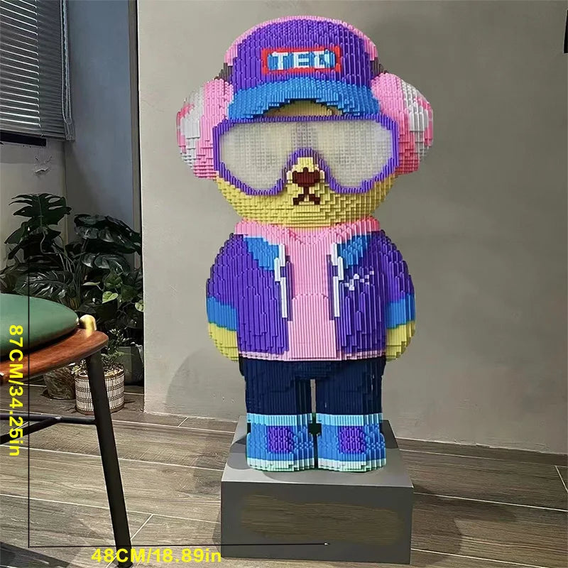 12008 Pieces of Teddy Bear Living Room Large Decorative Building Block Toys Educational Difficult Puzzle Game Teddy Bear Buildin