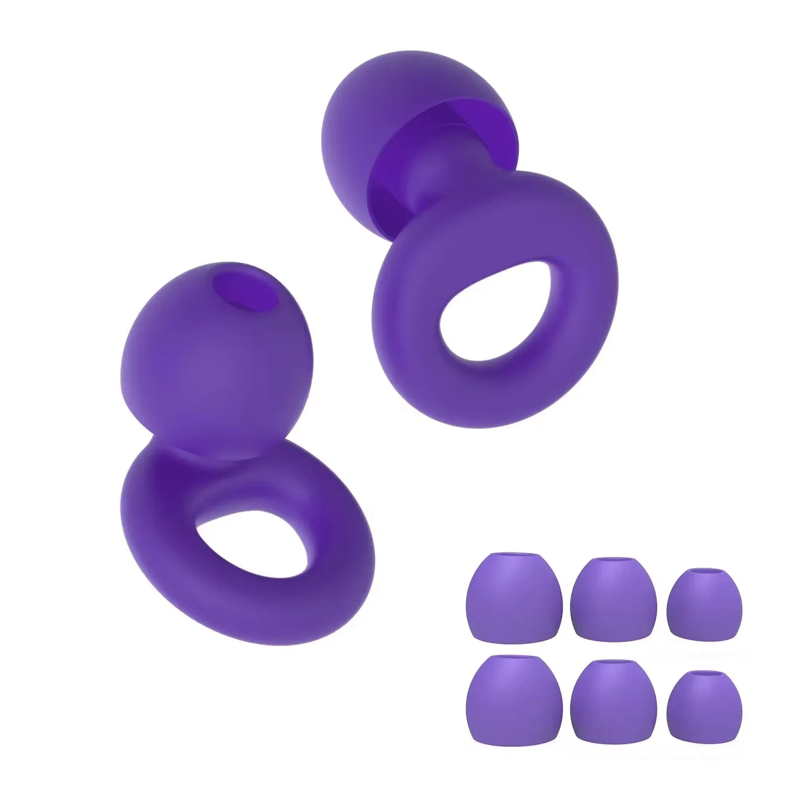 Super Soft Silicone Ear Plugs for Sleep,Swim, Work– Reusable Hearing Protection for Noise Reduction 8 Ear Tips in XS/S/M/L