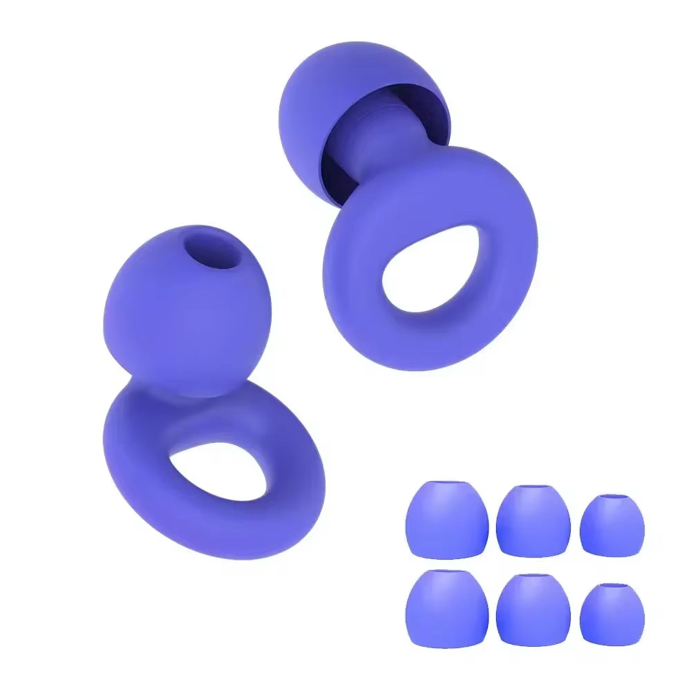 Super Soft Silicone Ear Plugs for Sleep,Swim, Work– Reusable Hearing Protection for Noise Reduction 8 Ear Tips in XS/S/M/L